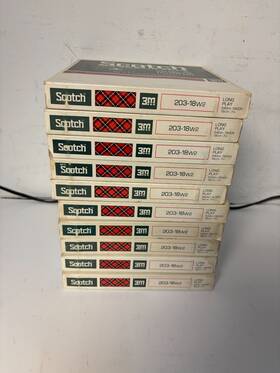 3m 203-18xw2 Scotch 203 Dynarange Reel To Tape Lp 7 Inch 1800 Ft. Lot Of 10