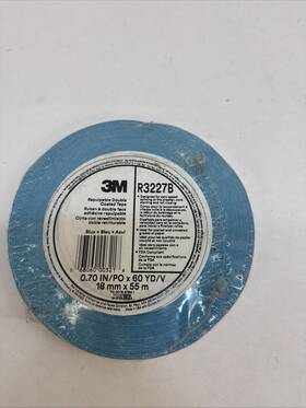 R3227b 3m Repulpable Double Coated Tape Blue 18 Mm X 55 M 0.09