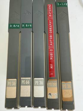 Pe66 Agfa Agfa-gevaert 5 Used Reels To With Hard Shell Cases - 7 Inch