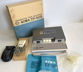 Aiwa Tp-5or Vintage Transistor Tape Recorder Original Box