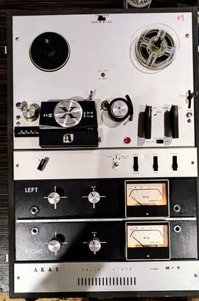 63407 Akai Vintage Solid State M-9 Reel To Tape Player Rare