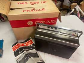 2608 Craig Vintage Stereo Voice Cassette Tape Recorder Microphone Untested Japan