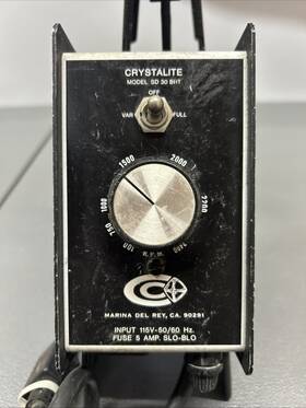 Crystalite Sd30-bbt Model Sd 30 Bbt Motor Speed Control Input 115v-50/60 Hz Variable