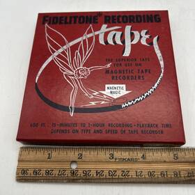 Fidelitone 1/4 600 Sound Recording Tape 1/4 Inch X 600 Dean Martin Jerry Lewis Original Box