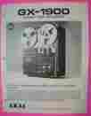 Gx-1900 Akai Stereo Tape Deck 70s Dealer B W Brochure Specs