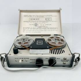 Tp-417 Lloyds Tp-17 Portable Reel To Tape Recorder With Microphone Earphones