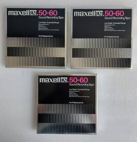 Ln50-60 Maxell Ln Low Noise 50-60 Sound Recording Tapes. Reel To Reel. Lot Of 3
