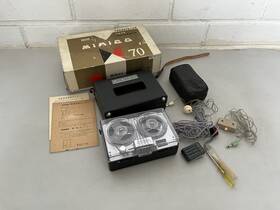 Minico 29126 Rare Vintage 70 Minipet Transistor Tape Recorder Complete