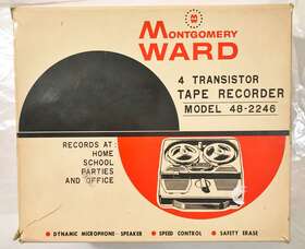 48-2246 Montgomery Ward Vintage 1960s Tape Recorder Japan 4 Transistor Not Working
