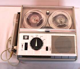 Tr300 Nippon Vtg Tape Recorder Transicorder Tr 300 Reel To W Microphone Japan Very Clean