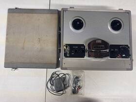 2540 Optex Vintage Portable Reel To Tape Recorder With Microphone Rare Untested