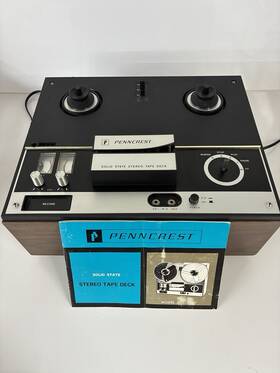 6437 Penncrest Vtg Solid State Stereo Reel To Tape Recorder Player Model