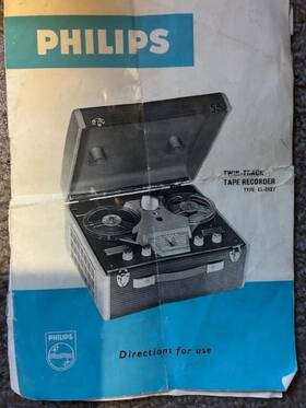 3527 Philips Reel To Tape Recorder Vintage Model