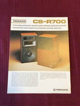 R700 Pioneer Cs Orignal Speaker Brochure No2 Nice