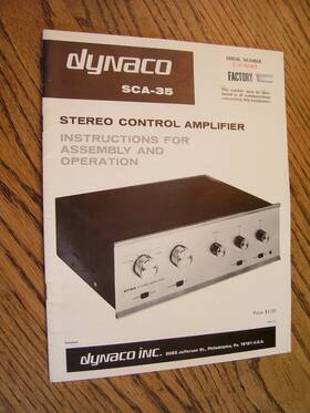 Pioneer Sca-35 Dynaco Dynakit Original Instruction Manual Stereo Amplifier Great Cond