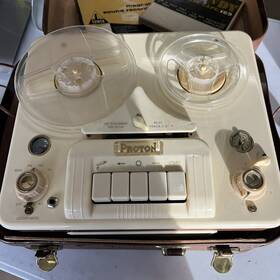 41160 Proton Vintage Magnetofon Modell 91 Reel To With Travel Case And Accessories