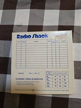 44-278a Radio Shack Vintage Recording Tape 5 Inch Reel To 1/4 1200 Ft
