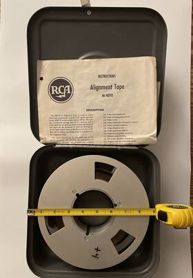 Rca Mi-40793 Vintage Alignment Tape Mi-40793. Two Inch With Plastic Case
