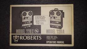 770x-720a Roberts Reel To Tape Recorder Operators Manual Original