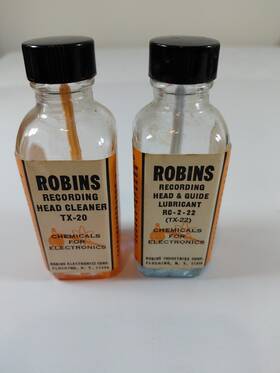 Robins Tx-20 Vintage Reel-to-reel Recording Head Cleaner And Lubricant Rc-2-22 Set