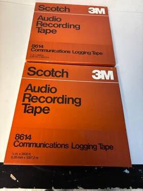 8614 Scotch 2- 3m Mastering Tape Metal Take Up Reel 10.5 Inch Nab Hub 1/4 3600ft