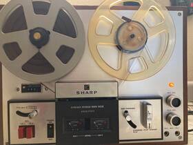 Rd-712 Sharp Vintage Reel-to-reel Recorder Wood Cabinet Powers On - Motor Works