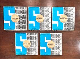 Pl-18 Soundcraft Plus -50 Lot Of 5 Used Magnetic Recording Tape 7 Inch Reel To Tapes 1800 Ft