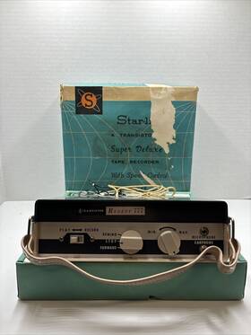 Rt-777 Star-lite Super Deluxe Tape Recorder Model No. Rt-777. Untested