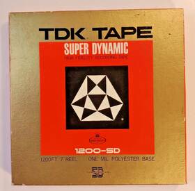 1200-sd Tdk New Tape Super Dynamic High Fidelity Recording Reel To 7 Inch