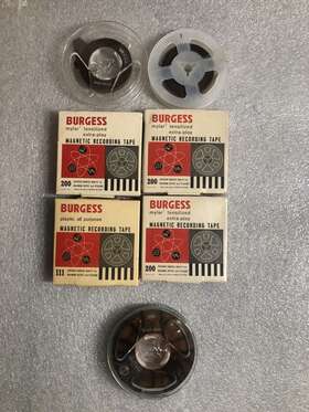 V15a-12 Tdk Lot Of 7 Reel To Sound Recording Tape Burgess - 200 100 Synchrotape