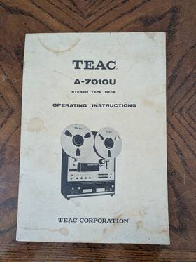 Teac A-7010u Stereo Reel Deck Operation Instructions Manual