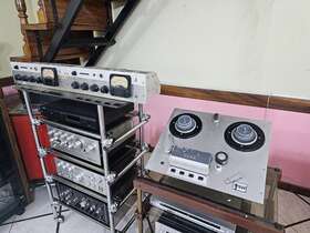 Td-321 Teac Reel To With Its Two Original Amplifiers Untested