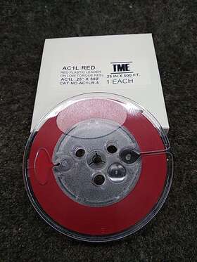 Ac1lr-5 Tme New 500ft X 1/4 Inch Red Leader Tape For Reel To Editing - Revox Technics Teac
