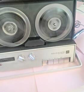 Gt-622p Toshiba Rare Vintage Reel To Solid State Recorder With Mic Spins