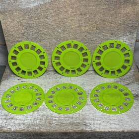 Ale-01-06 View Master 6 Green Plastic Reel Replacements People Cars And Animals