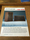 As-330 Vintage Brochure Printed Speakers As330 Ad Flyer Japan Sonics -330