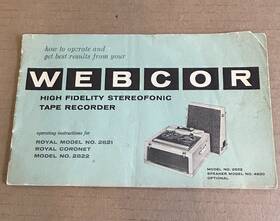 Webcor 79p486 Reel To Stereo Tape Recorder Vintage Manual 27 Pages 2821 2822 4820