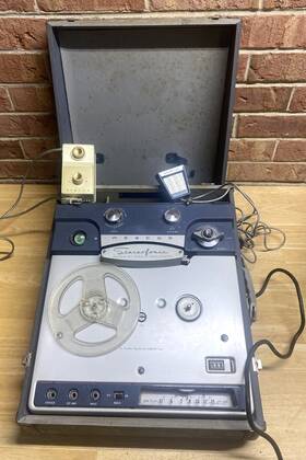 Webcor Bp2897-1a Vintage Imperial Radio Cassette Recorder With Case And Mic/speaker