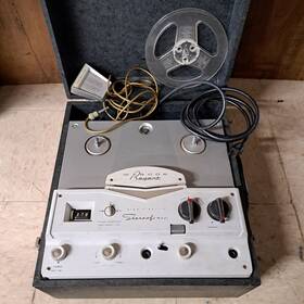 Ep2820-1b Webcor Vintage Regent Reel To Recorder/player With Microphone Box