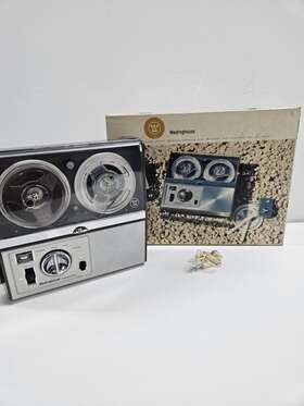 Westinghouse Model-h28r1 Tape Recorder With And Earphones. Original Box