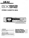 Akai GX912 Cassette Deck Owners Instruction Manual. Fixed Price $19.99.