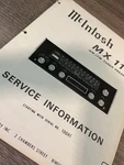Mcintosh MX113 Service Manual. Fixed Price $18.00.
