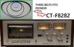 3 Pc Kit Fits Pioneer Cassette Deck CT-F8282 (pk Of Belts) New!. Fixed Price $16.00.