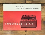 Sony TC-777 Tape Recorder Owners / User Manual *original*. Fixed Price $49.97.
