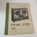 Teac A1250S Stereo Tape Deck Instruction Manual. Fixed Price $19.99.