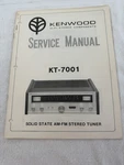 Kenwood Kt 7001 Am Fm Stereo Tuner Service Manual Original. Fixed Price $50.00.
