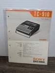 Sony TC-910 Reel To Portable Tape Recorder Service Manual Original Vintage. Fixed Price $17.99.