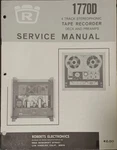 Roberts 1770D Reel To Service Manual Original. Fixed Price $49.99.