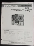 Panasonic RS-766US 4-TRACK Stereo Tape Recorder Service Repair Manual. Fixed Price $64.94.