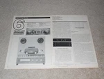 Teac X-20R Open Reel Review, 1982, 3 Pg, Full. Fixed Price $13.00.